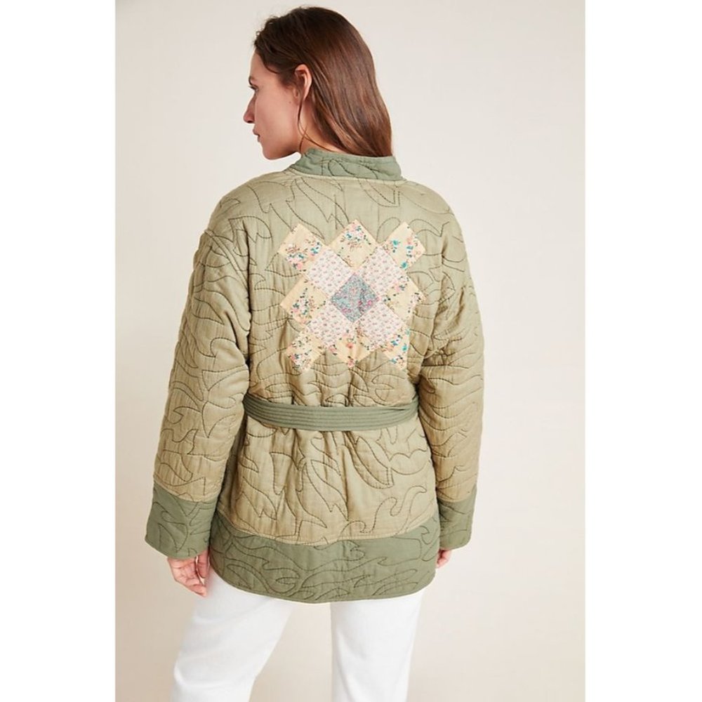 anthropologie moss quilted patchwork kimono - Picture 5 of 6